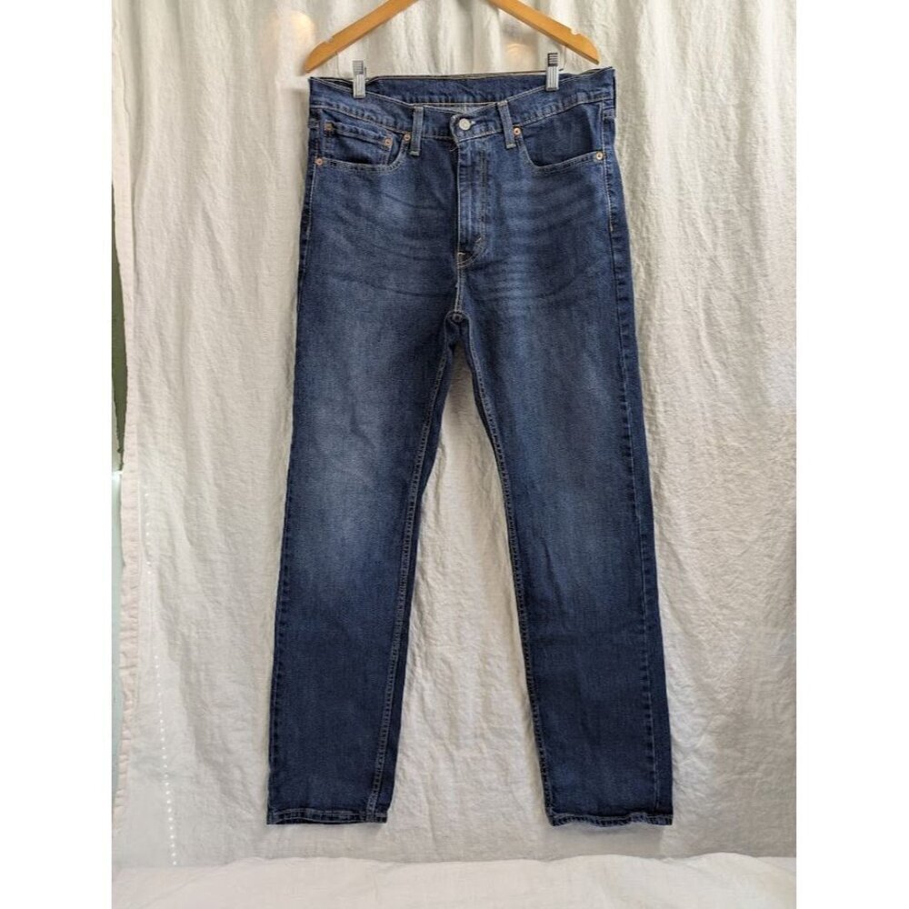 Levi's 505 Men's Regular Fit Jean, 36Wx34L - Medium Stonewash straight leg V6